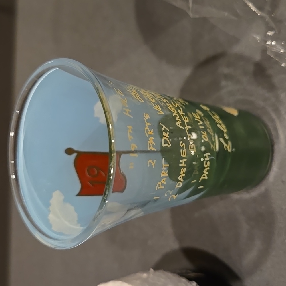 Hand Painted Shot Glass By Lolita 19th Hole 2oz New In Box Nwt Gift Golfer Bar - Picture 4 of 6